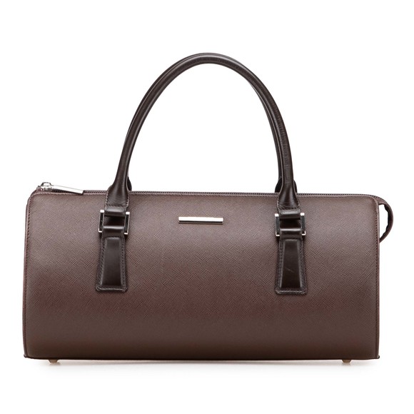 Pre-Loved Burberry Leather Boston Bag - Picture 1 of 10